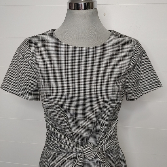 LULU'S Penny gingham knotted sheath dress S - Picture 3 of 10